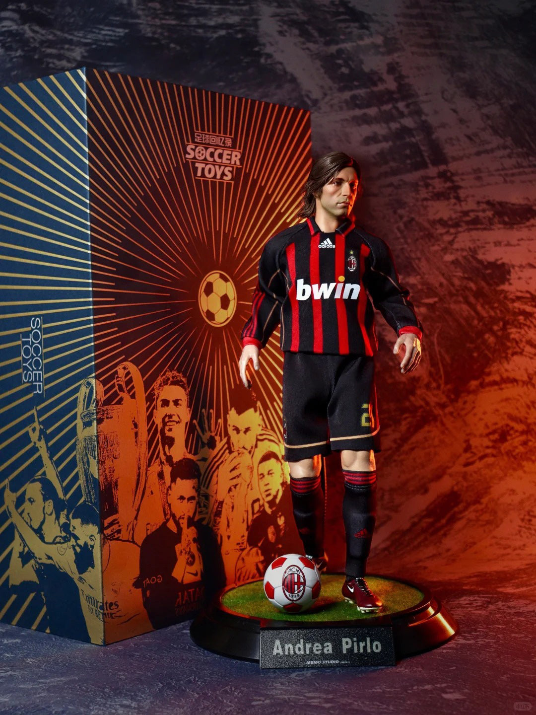 Soccor Toy 1/6 AC Milan legendary player Andrea Pirlo Wax Figure Football action Figure