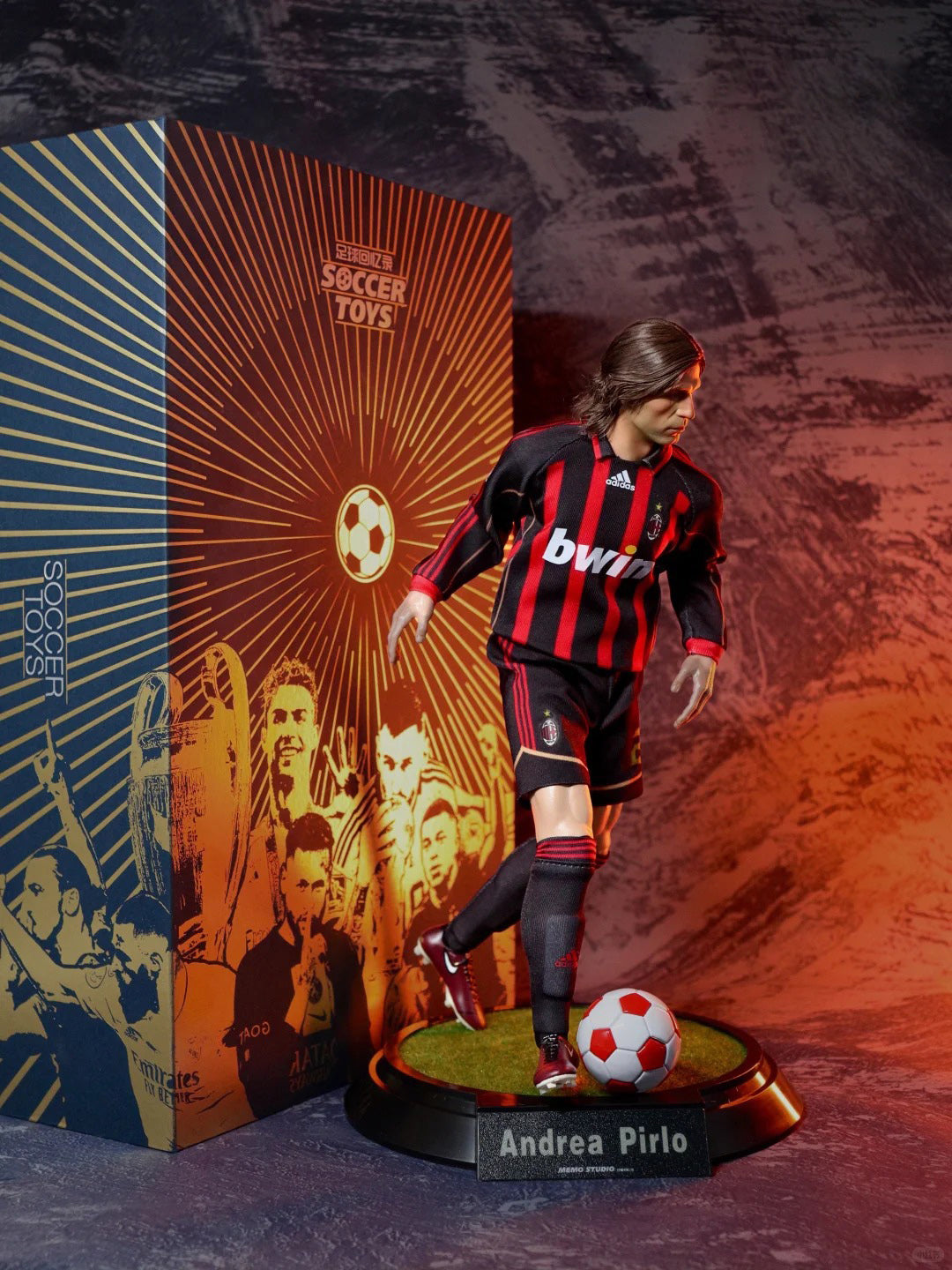 Soccor Toy 1/6 AC Milan legendary player Andrea Pirlo Wax Figure Football action Figure