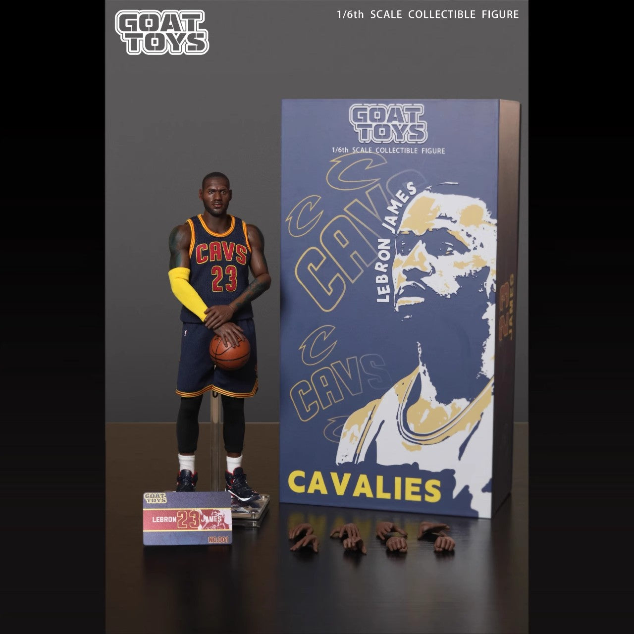 goat toys | wax figure-level star | 1/6 Cavaliers Navy Blue Lebron James Action Figure