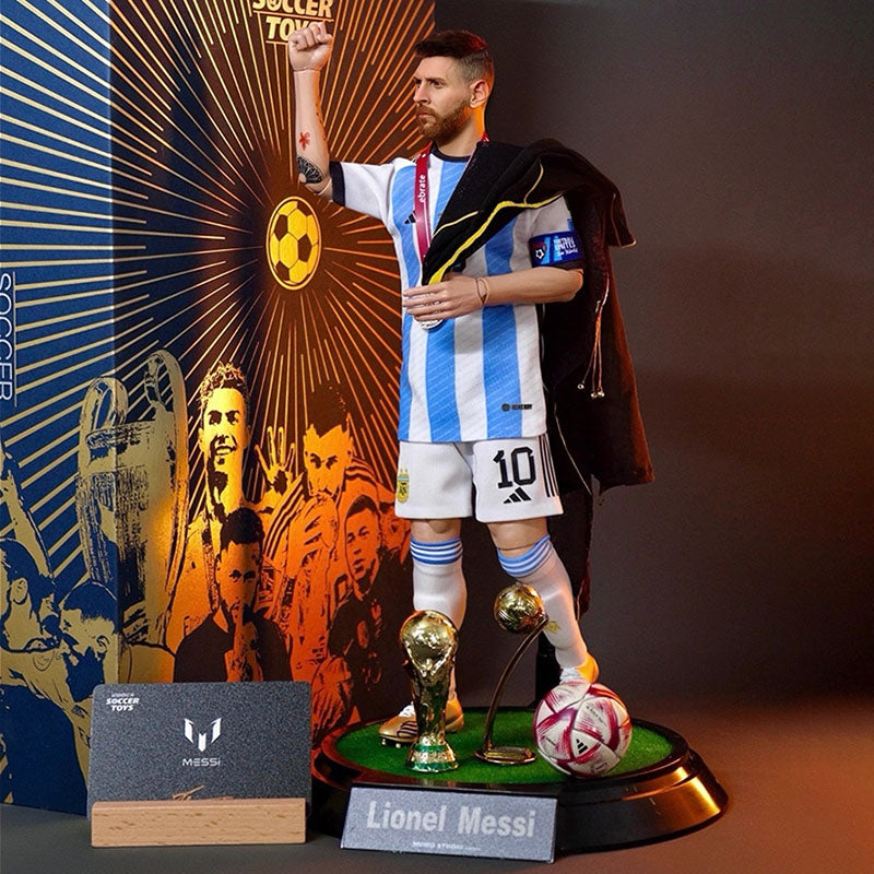 Soccor Toy 1/6  2022 Qatar World Cup Lionel Messi wax figure-like action figure | 16/17 Barcelona | Argentina National Team