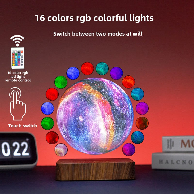 Levitating Display Galaxy Moon Light | Bedroom Ambient Planet Light | Office Ornament | Birthday Gift for Girlfriend