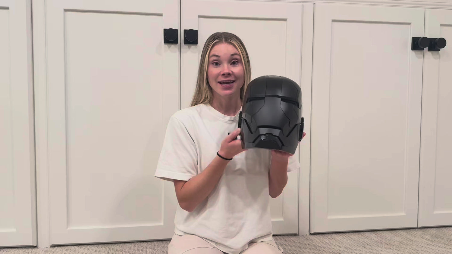 ironman helmet black MK5 1:1 Cosplay Mask Electronic Open/Close Voice Control for Adult Superhero Movie Role-Playing Helmet Touch Sensor